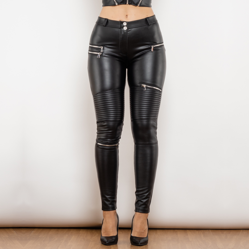 Mariana® | Black tight leather pants for women
