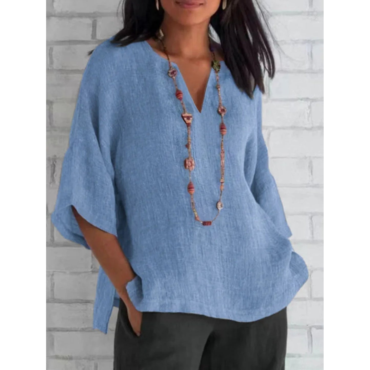 Marina® | Women'S Blouse Made Of Cotton And Linen