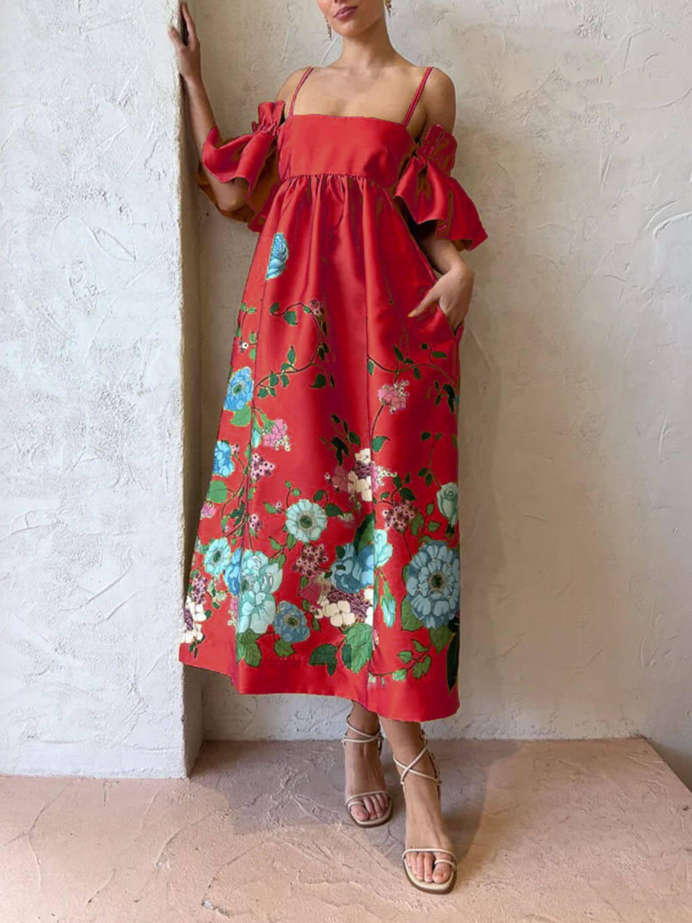 Fiora® | Dress With Marigold Flower Sleeves
