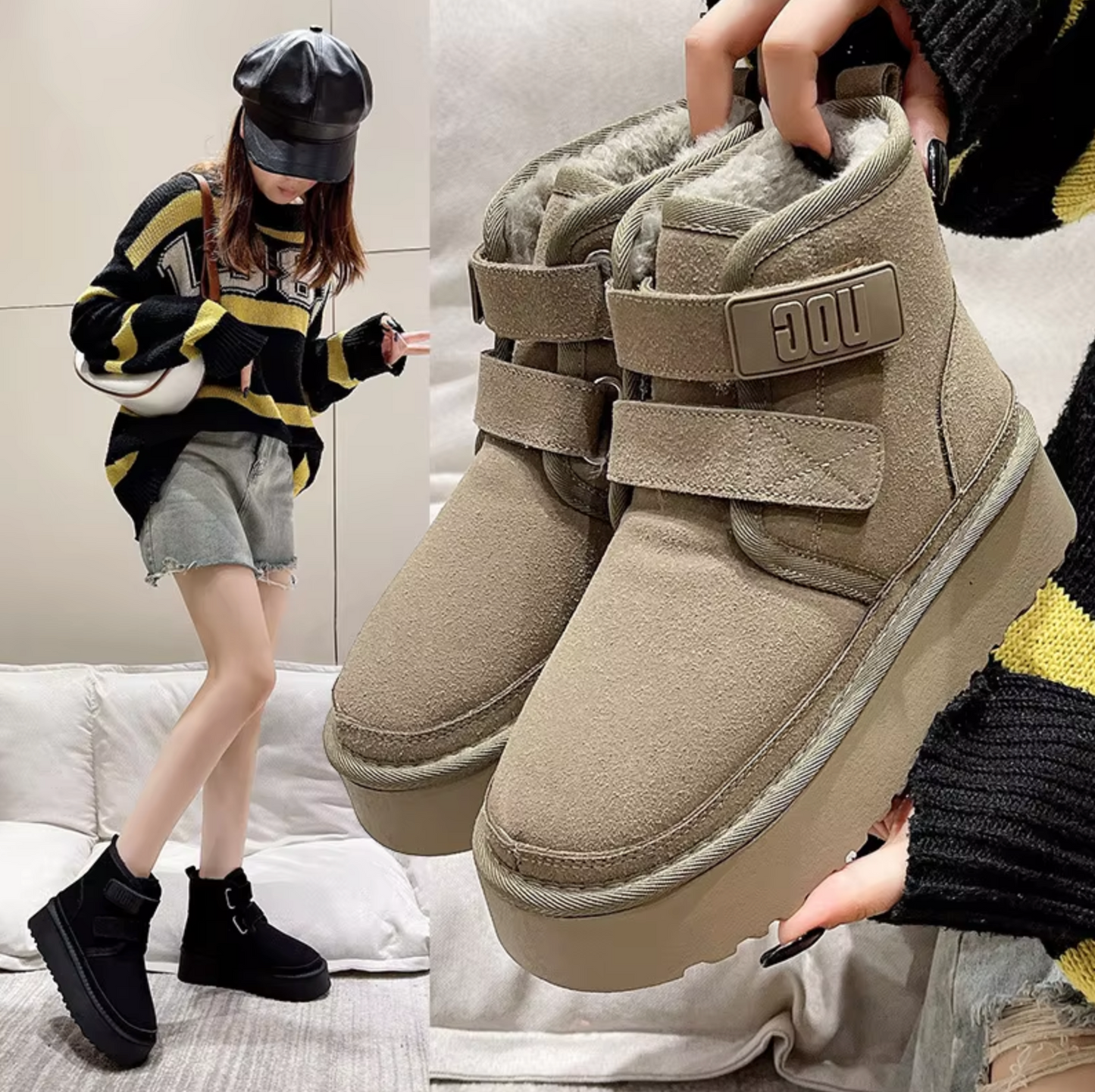 Sara | Suede plush winter boots
