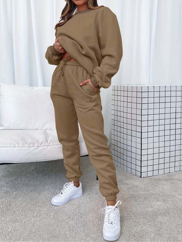 Sibilla® | Casual Elegant Sweatshirt And Jogger Pants Tracksuit