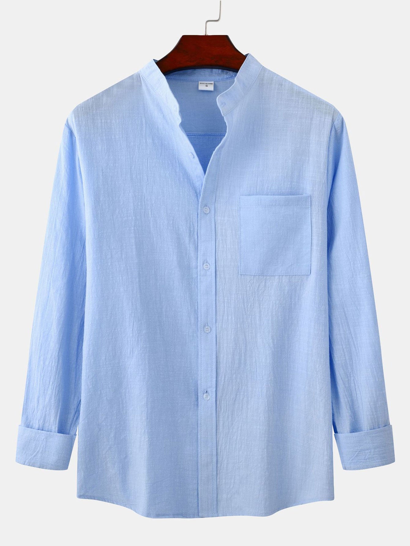 Katrina® | Shirt With Vertical Collar In Linen Look And Linen Trousers With Straight Legs.