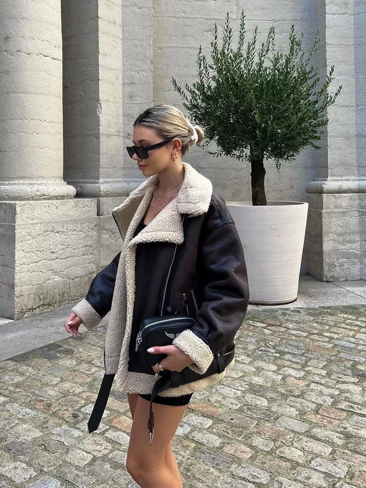 Marta® | Fashionable winter coat: long sleeve women's jacket