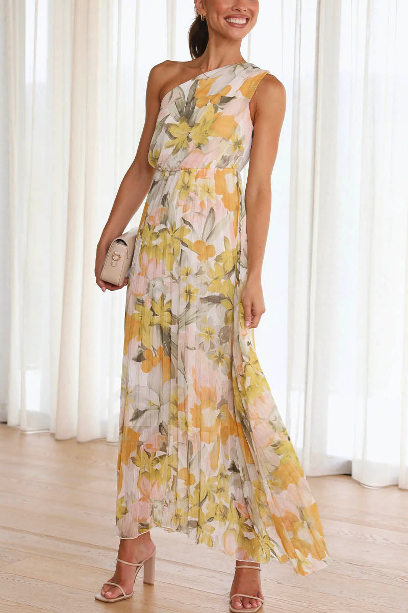 Elvia® | Printed Dress With Dropped Sleeves