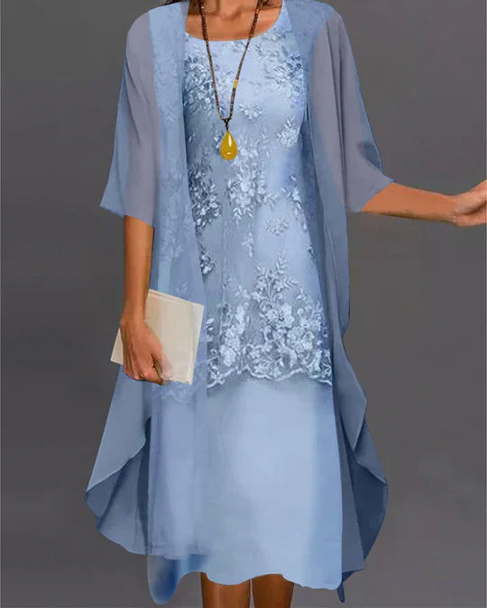 Olga® | Elegant Two-Piece Chiffon Dress