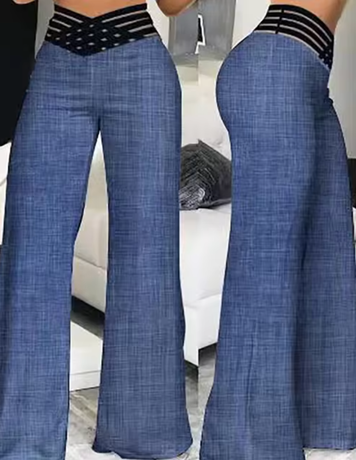 Jane® | High-Waisted Bell-Bottoms With Crossover Legs