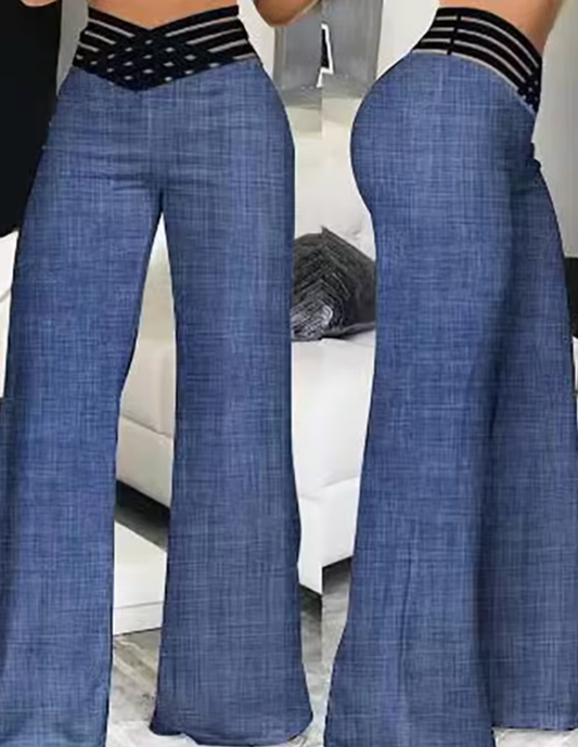 Jane® | High-Waisted Bell-Bottoms With Crossover Legs