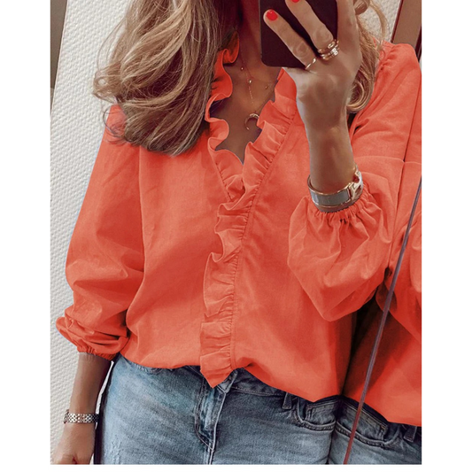 Raquel® | Chiffon Blouse With Plush