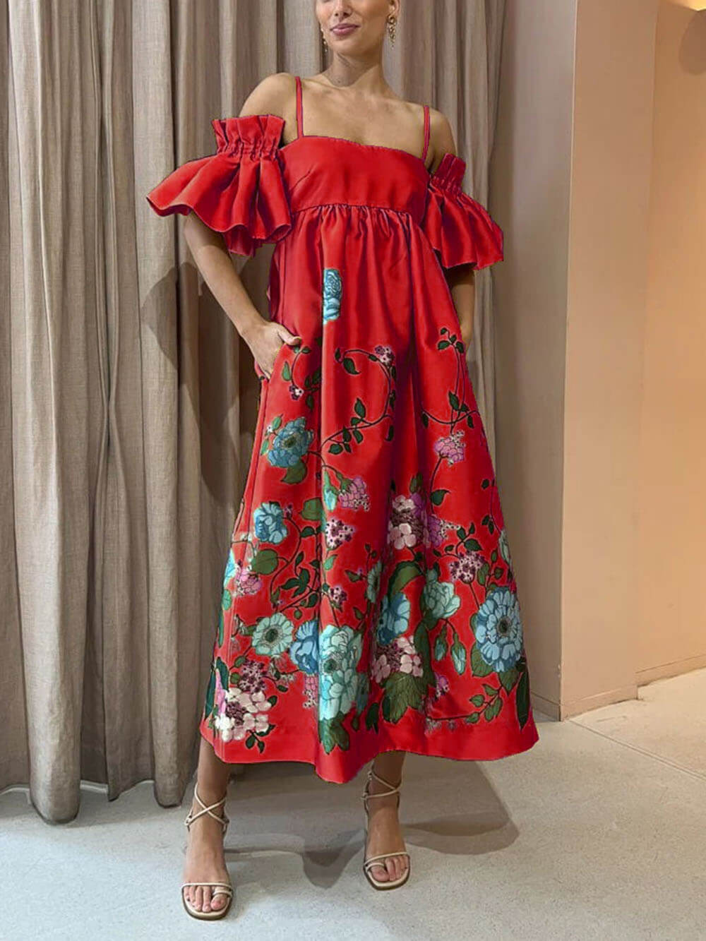 Fiora® | Dress With Marigold Flower Sleeves