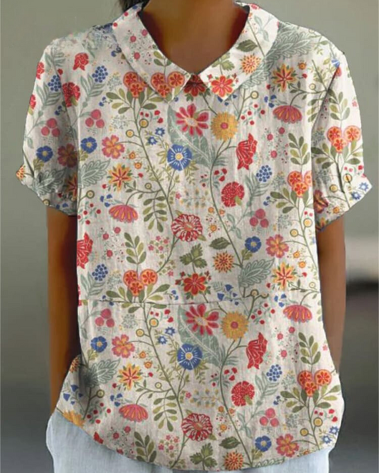 Ivonne® | Handmade Blouse With Flowers