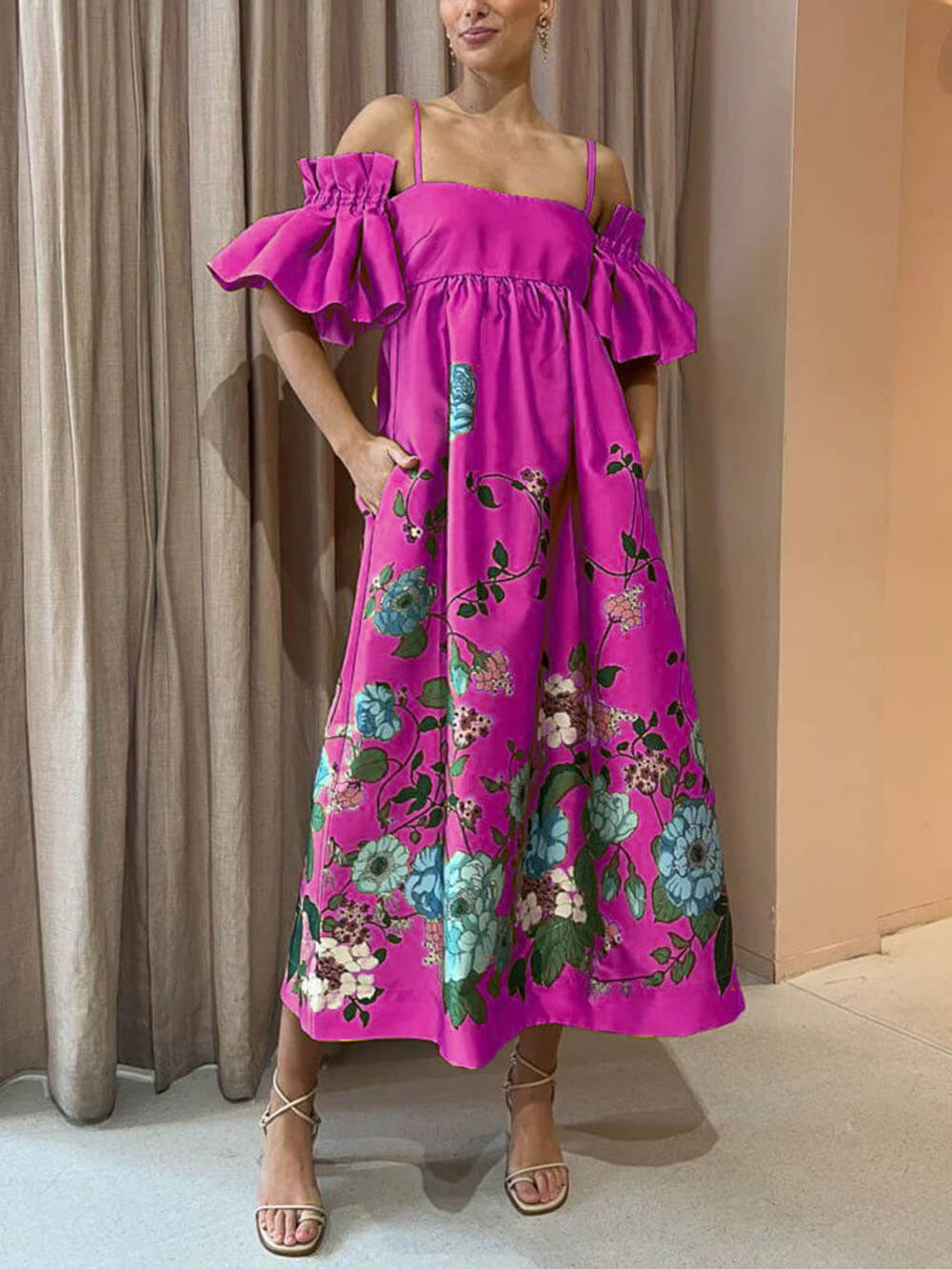 Fiora® | Dress With Marigold Flower Sleeves