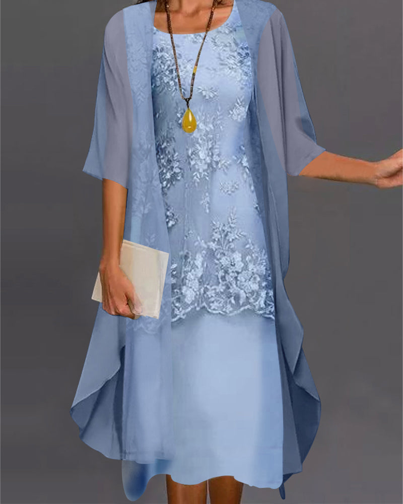 Simona® | Elegant Two-Piece Chiffon Dress