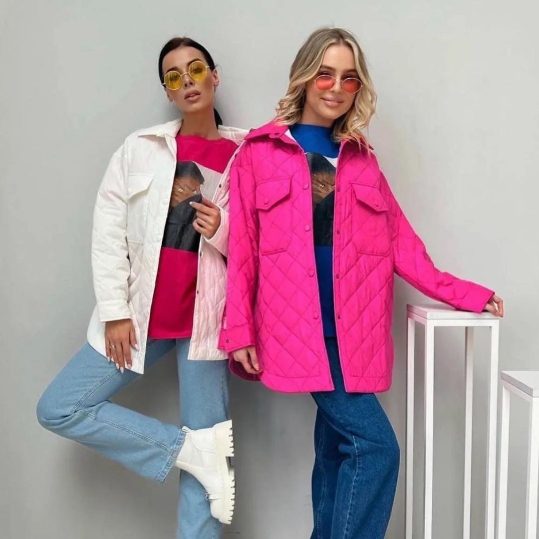 Zaida | Classic padded jacket with snap fasteners for women