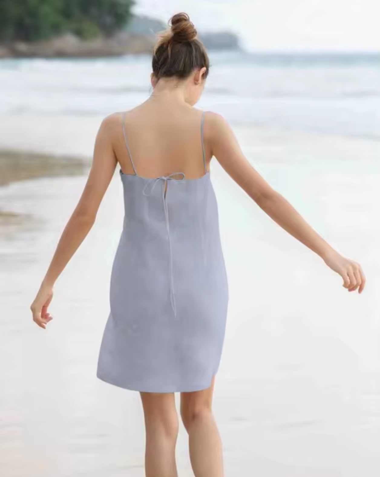 Palmira® | Cotton Linen Summer Dress With Thin Straps