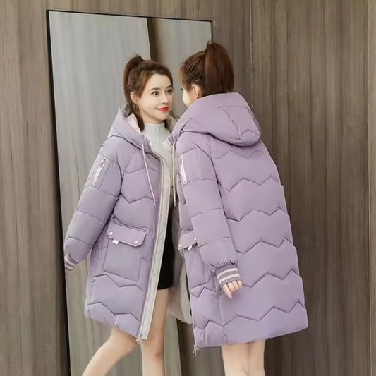 Tania | Long cotton parka coat