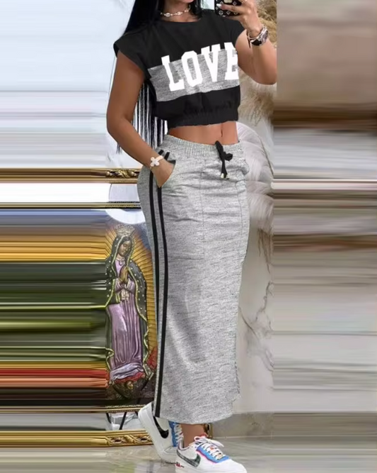 Grace® | Crop Top And Skirt Set
