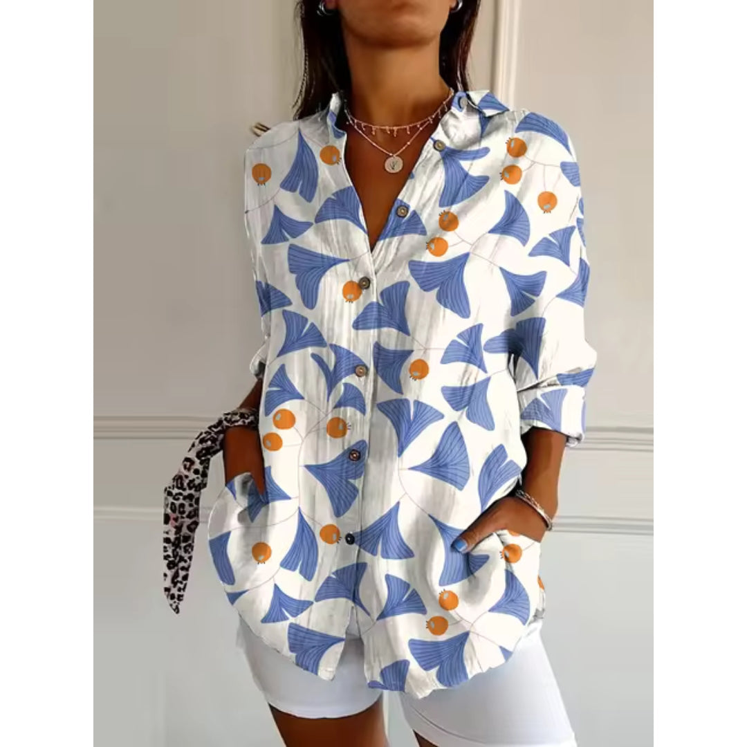 Silvia® | Chemisier à fleurs with boutons for women