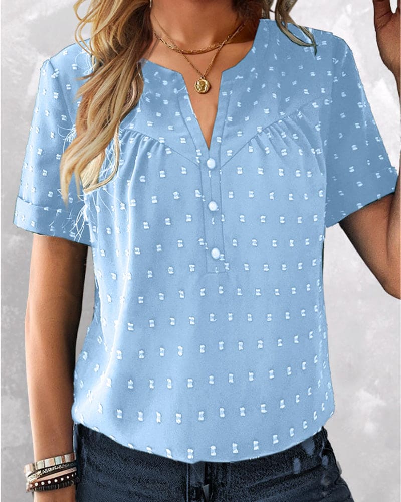 Maricel® | Blouse With V-Neck And Buttons