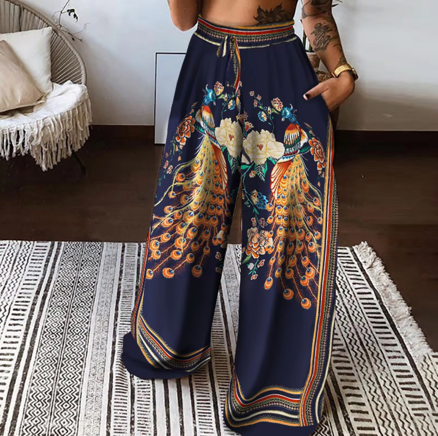 Rossana® | High Waisted Boho Print Pants