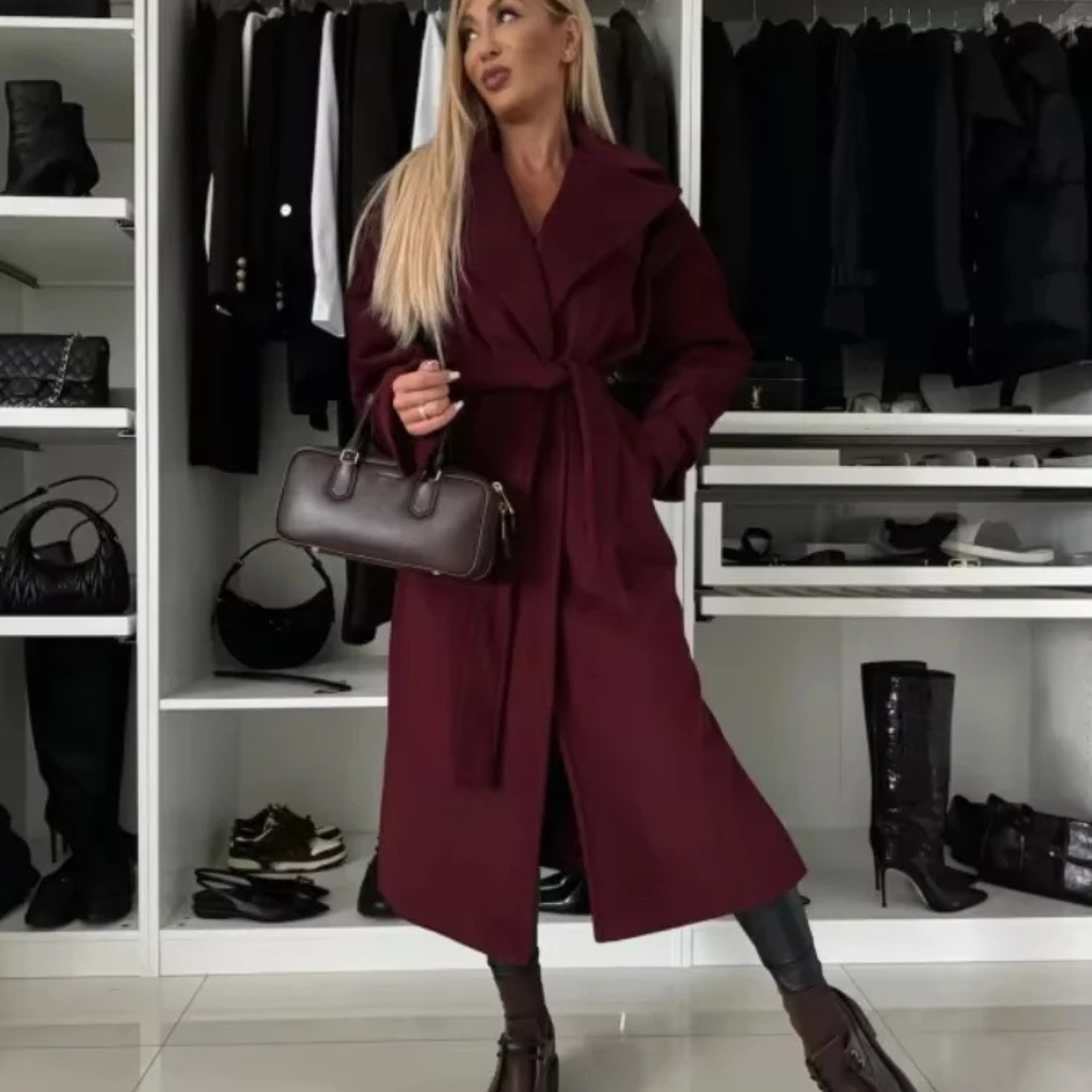 Adriana® | Elegant burgundy coat
