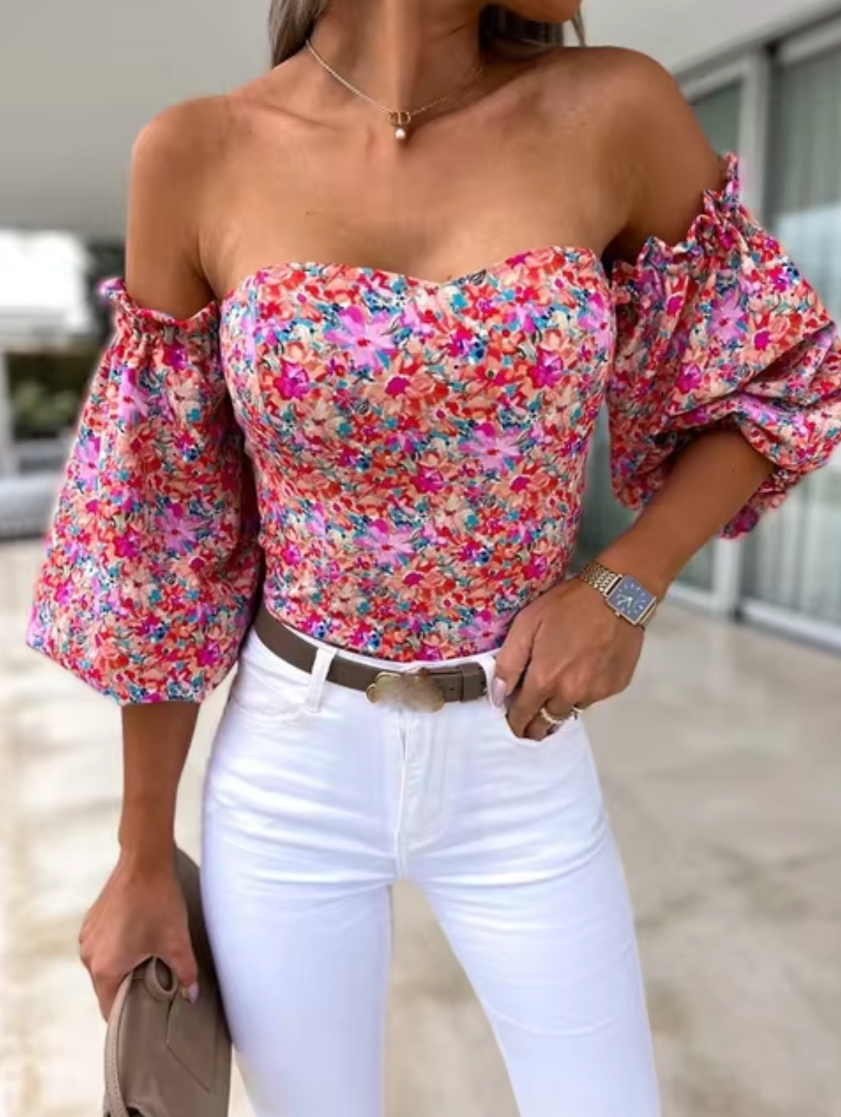 Dina® | Floral Off-The-Shoulder Tops