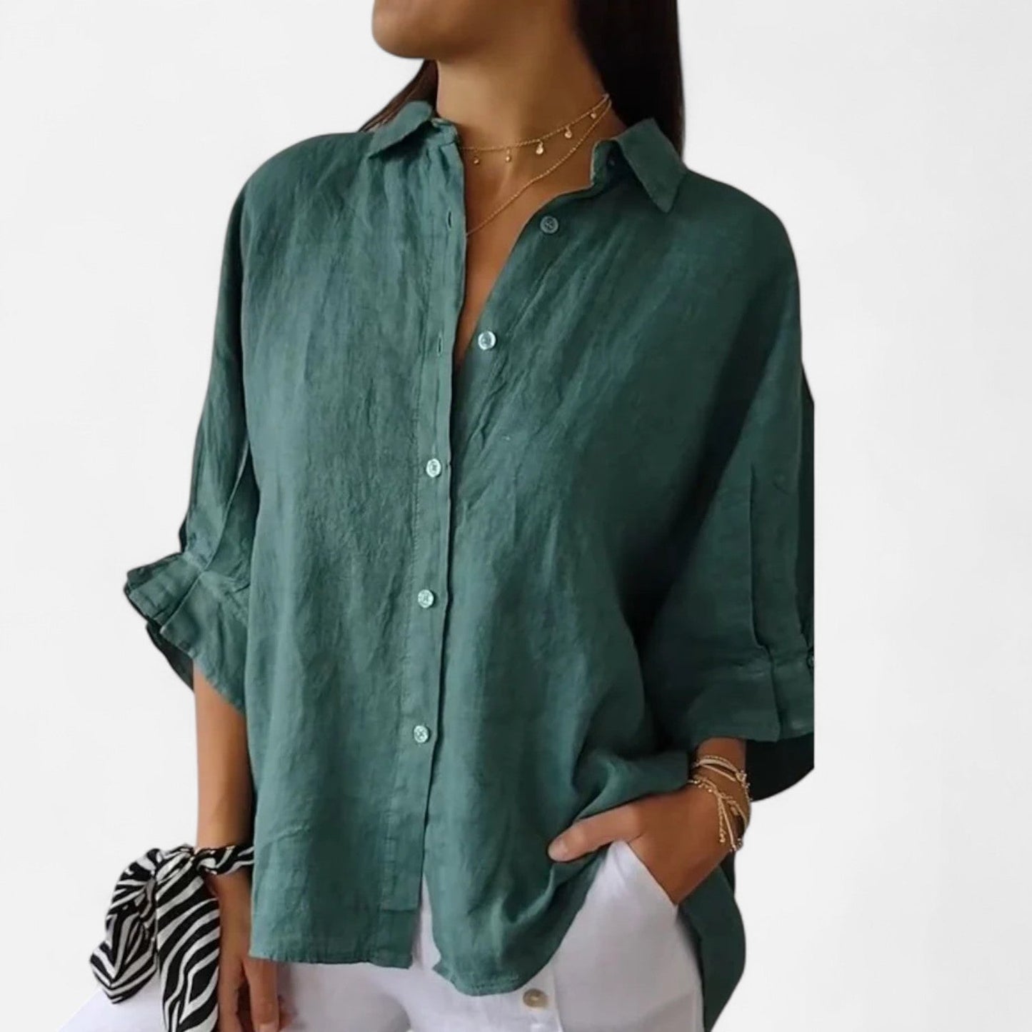 Malena® | Chemise d'été en lin pour femme Grace without effort, elegance respirante