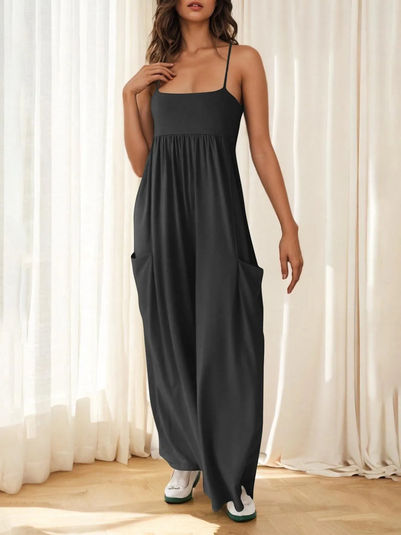 Nicole® | Casual Strappy Wide Leg Jumpsuit