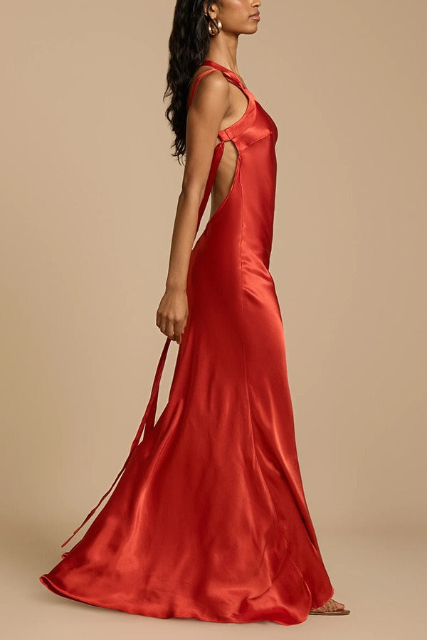 Satin One Shoulder Bodycon Formal Dress
