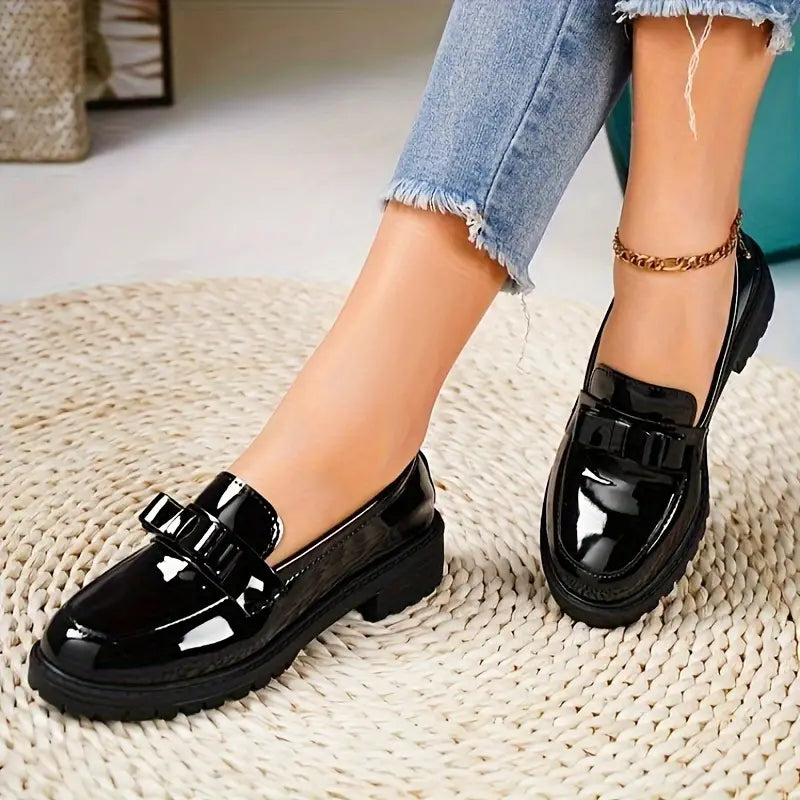 Florence® | Women's chunky heel bow knot loafer