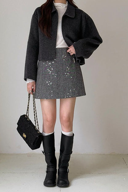 Crystal Bead Embellished Skirt