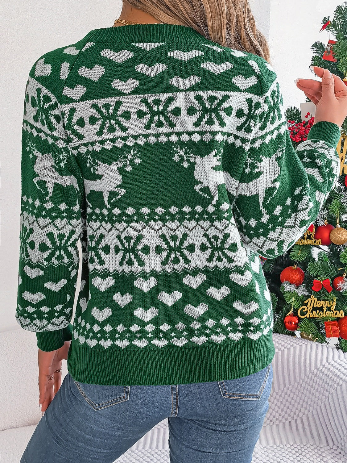 Corina | Christmas Element crew neck long sleeve sweater