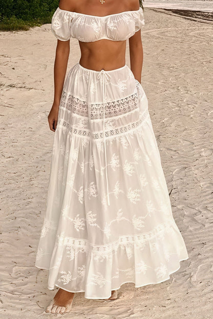 Pure Desire Crop Camisole High - Waist Skirt Set