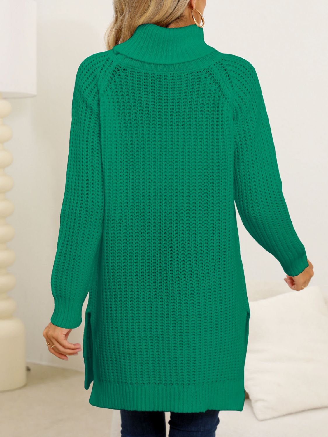 Anke | Turtleneck sweater with slit and long sleeves