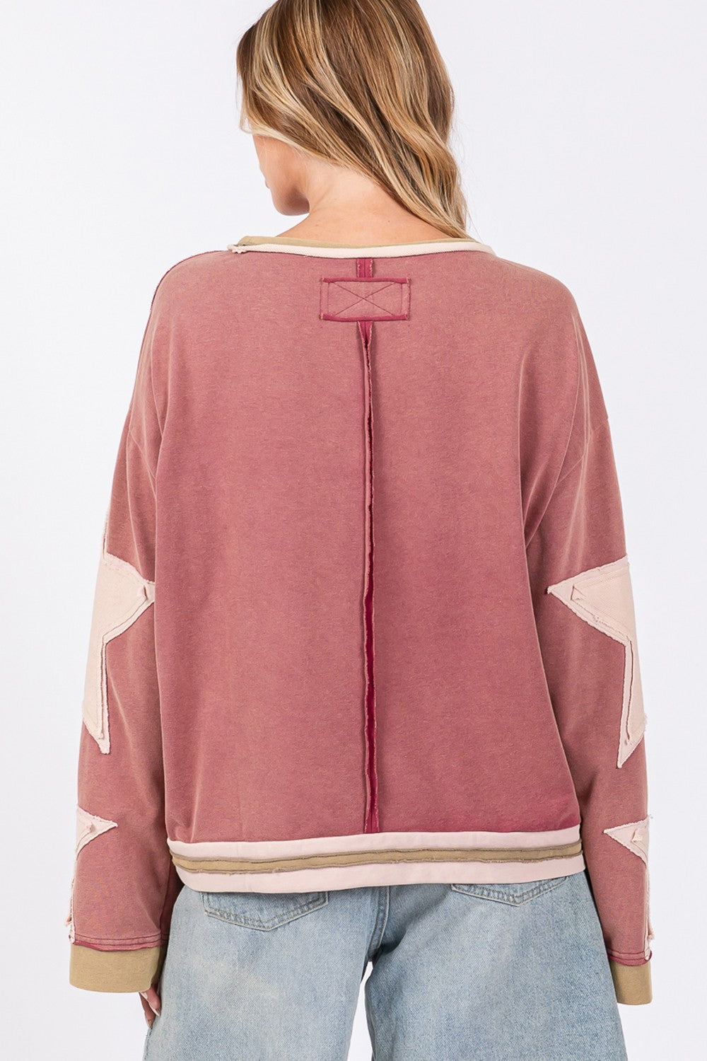 Wendy | SAGE + FIG French terry sweatshirt with star appliqué patch