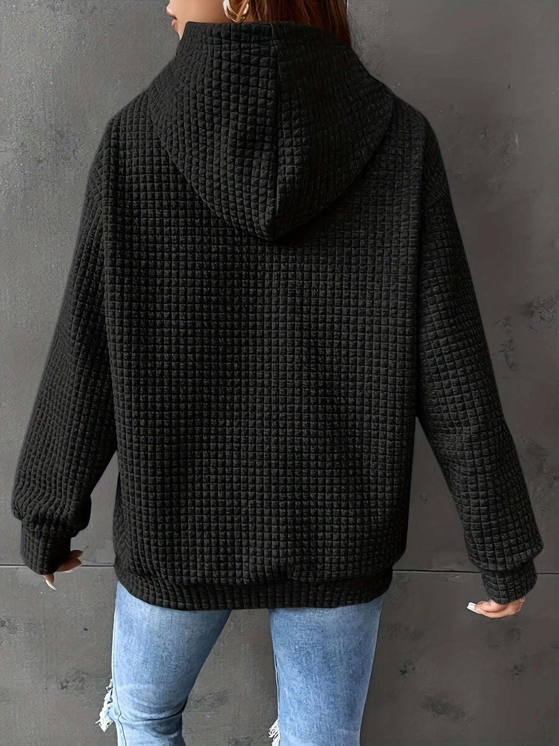 Geraldine | Drawstring football hoodie with long sleeves