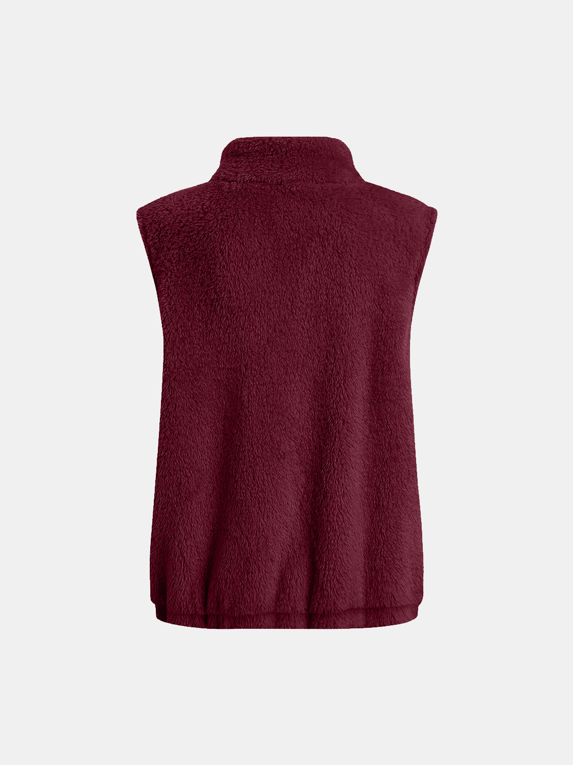 Leonor | Fluffy vest coat with zip closure and full size pockets