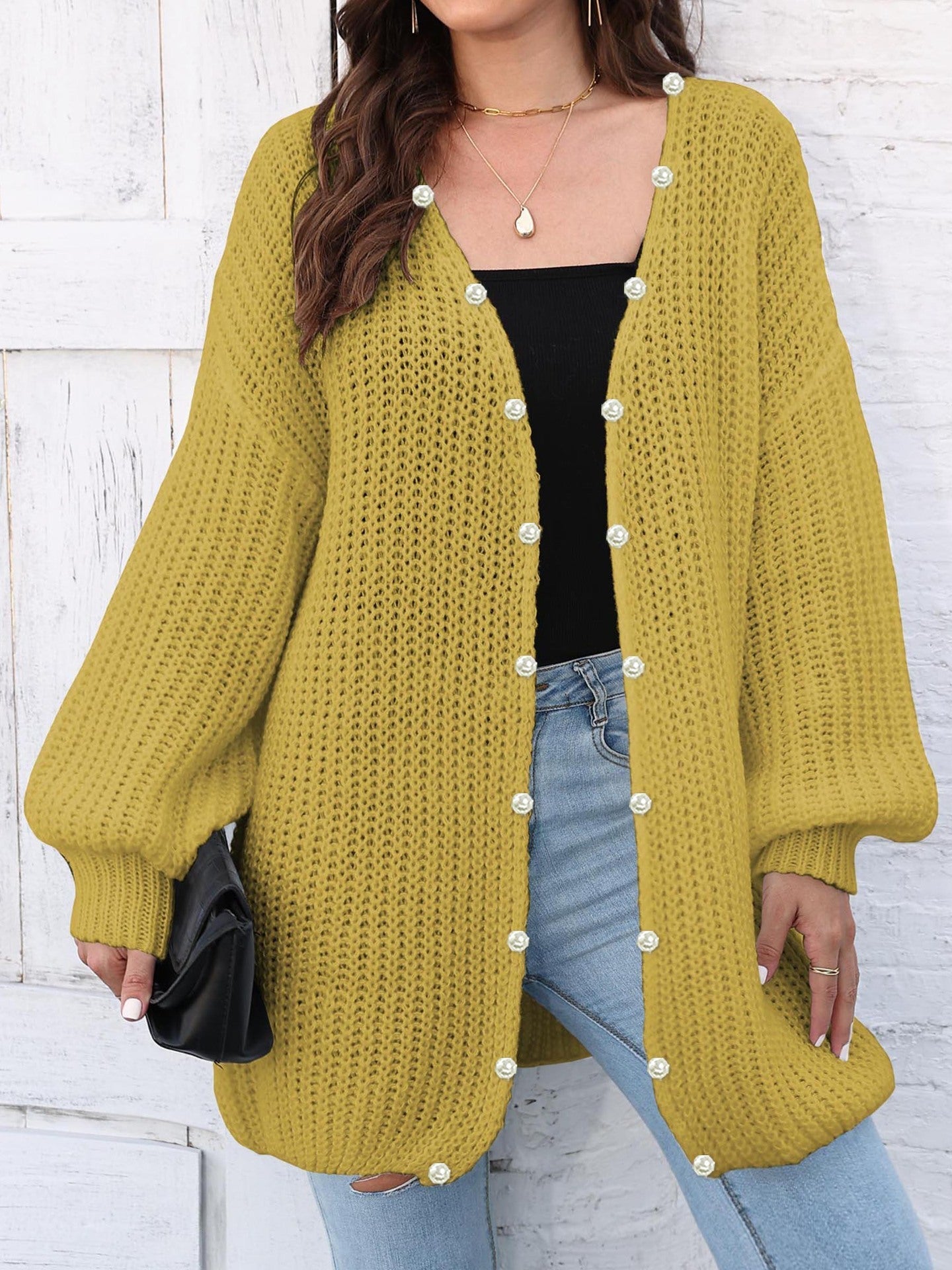 Elsa | Long sleeve open front cardigan