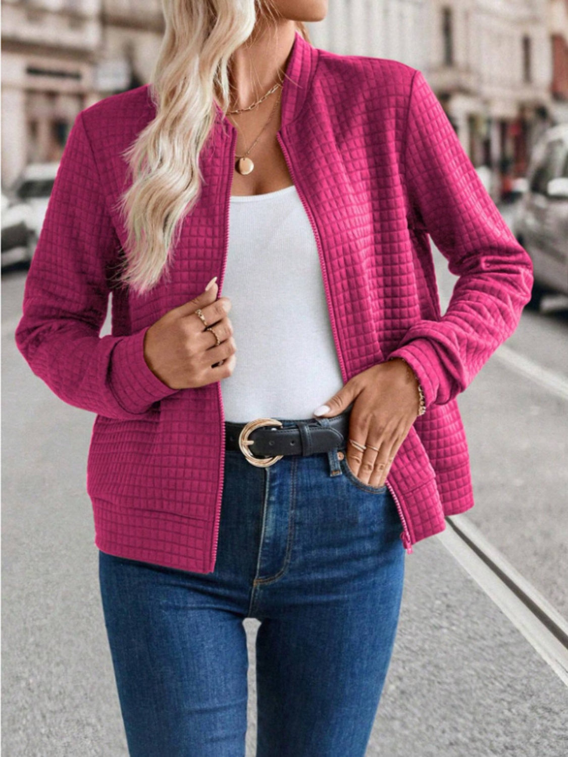 Sigrid | Long sleeve jacket with zip