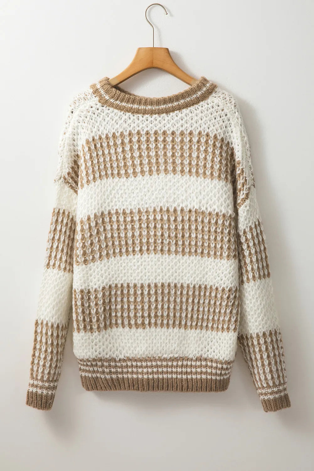 Marieke | Color block sweater with a crew neck and dropped shoulders