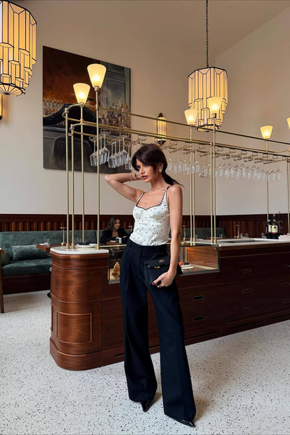 Fashion Sexy Polka Dot Cami Versatile Tank Top