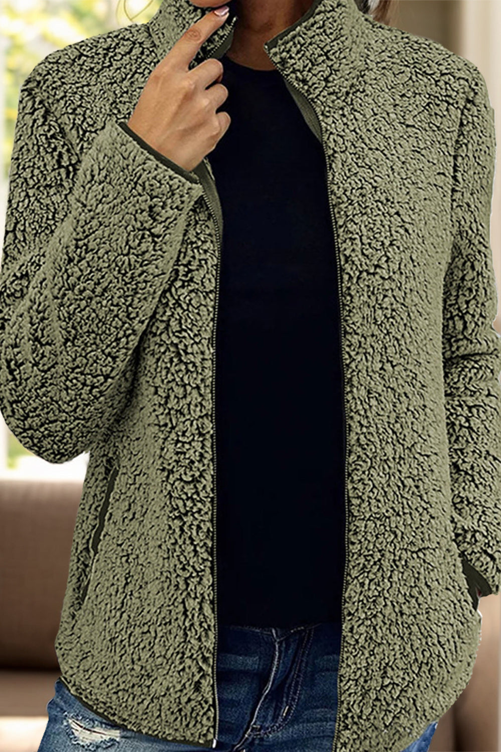 Doris | Turtleneck jacket with zip and pockets
