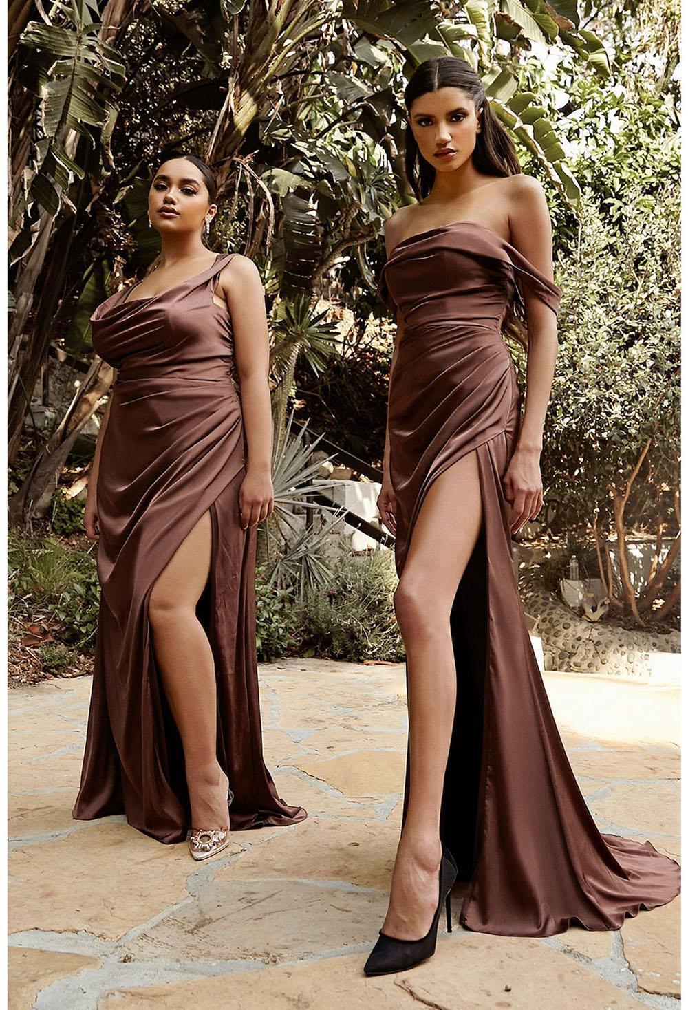Ornella® | Busted Off Shoulder Evening Dress High Waist