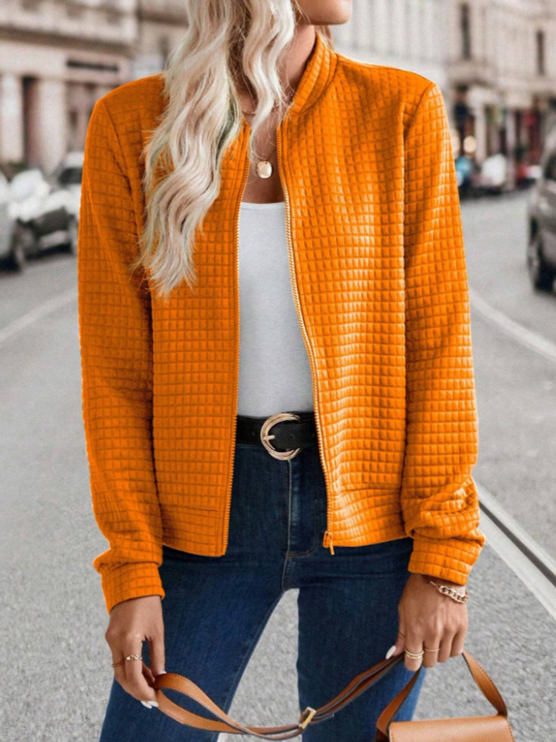 Sigrid | Long sleeve jacket with zip