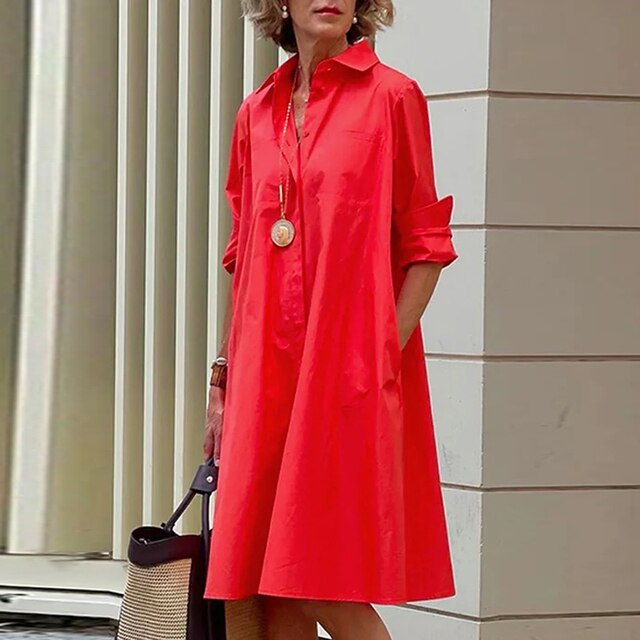 Eva® | Vintage Long Sleeve Dress