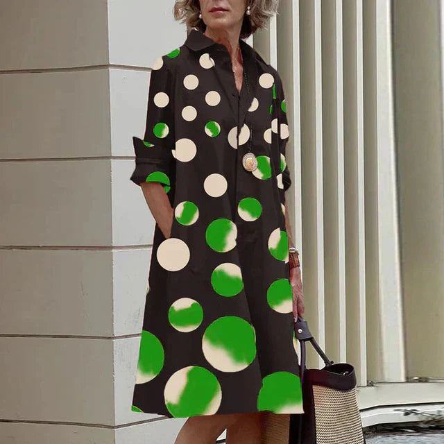 Eva® | Vintage Long Sleeve Dress