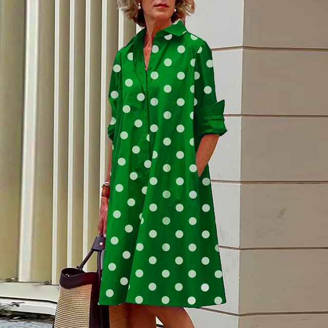 Eva® | Vintage Long Sleeve Dress