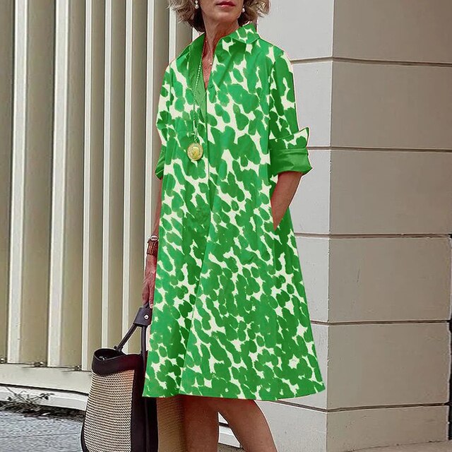 Eva® | Vintage Long Sleeve Dress