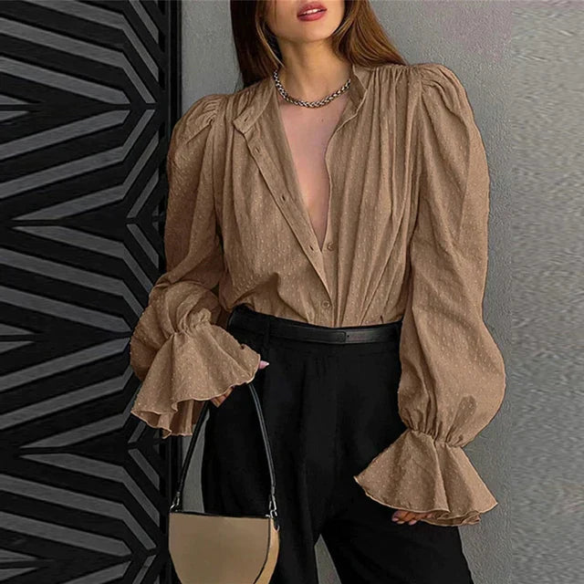 Arsenia® | Elegant Single-Breasted Office Blouse