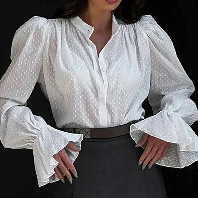 Arsenia® | Elegant Single-Breasted Office Blouse
