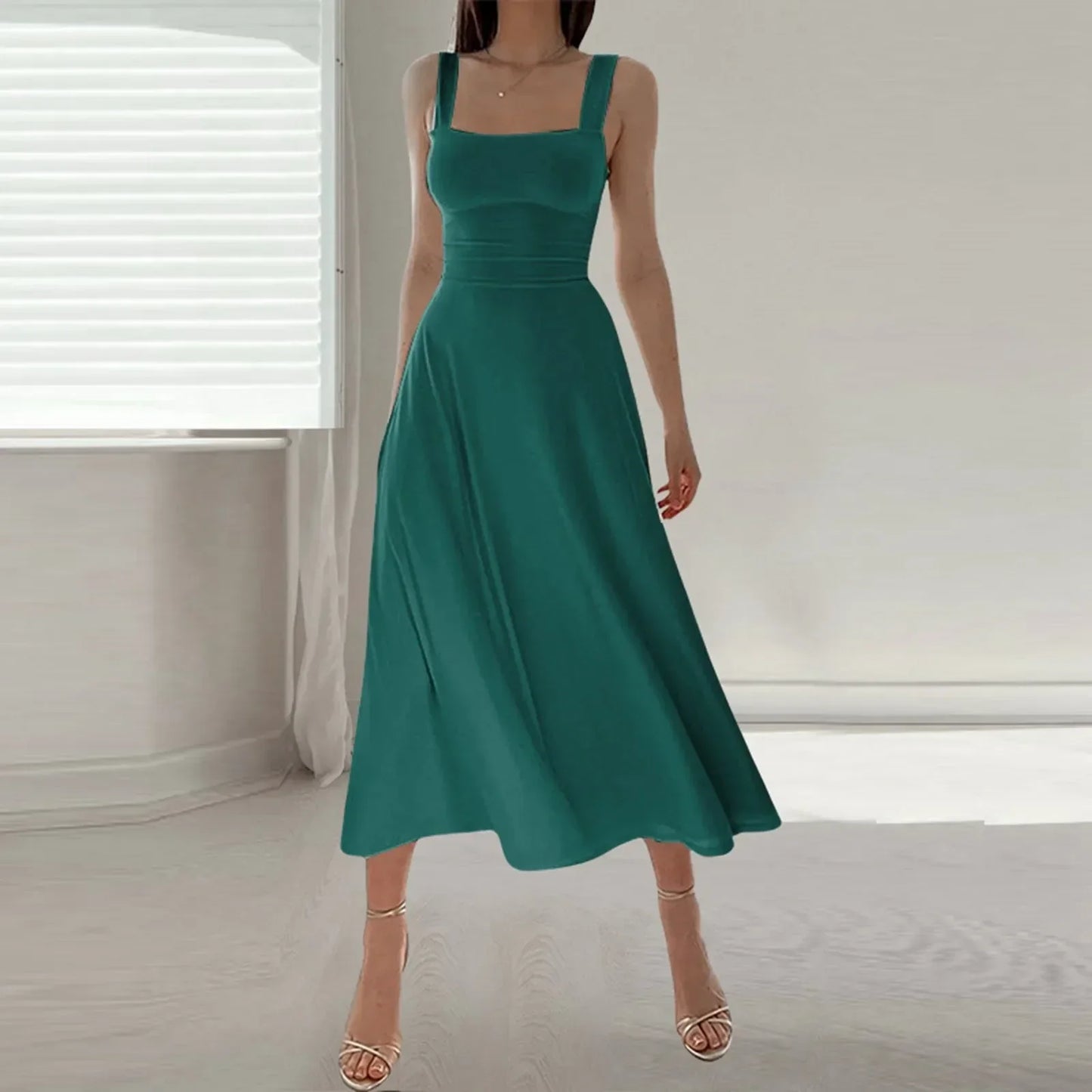 Ingrid® | Elegant Dress With Square Neckline